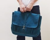 MAXX Canvas Back Pack in Dark Teal - Backpack / Cross body Messenger / Shoulder bag