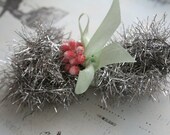 spring silver tinsel garland