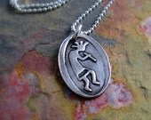 Silver Kokopelli Necklace Southwestern Silver Necklace Native American Inspired Necklace Unisex Silver Necklace Fertility Deity Necklace