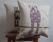 Appliqued Dog pillow