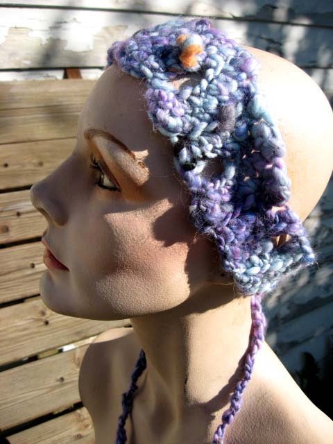 Art Headband- freeform crochet headband OOAK