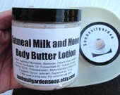 Body Butter Lotion - Oatmeal Milk and Honey - 10 oz. LARGE Jar - NEW