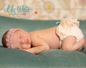 Baby Bloomer Diaper Cover, Ruffle Diaper Cover, Photography Prop, Cream Diaper Cover
