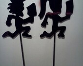Axeman and Axewoman Garden Stakes (set of 2)