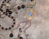 Focus Your Loving Intentions Pendant Necklace - Reiki Infused Agate & Fluorite Gemstones - 3601