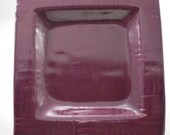 Square Purple Plate Stoneware Pottery