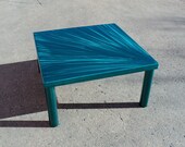 Lively Steel Teal Contemporary Coffee Table