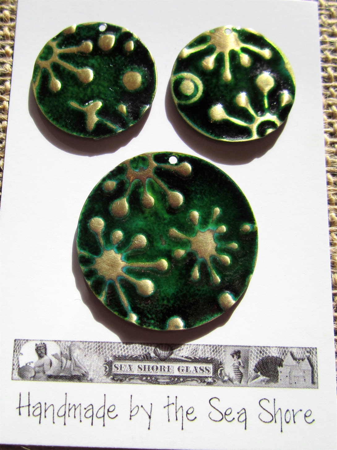 Vintaj Natural Brass altered pendants and charms