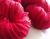 Lace Weight Yarn in Cherry Red 100% Superwash Merino
