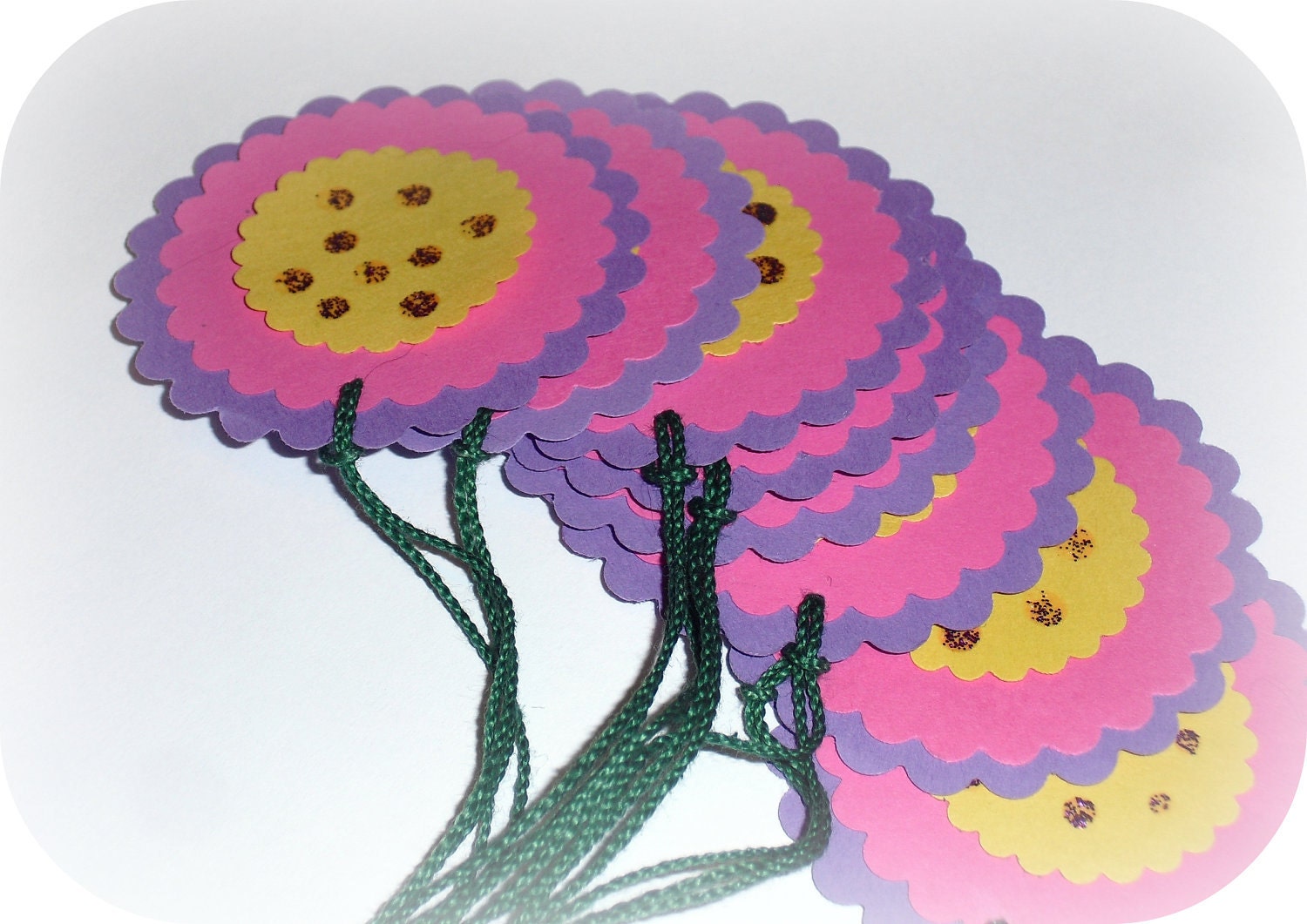 8 Flower Gift Tags - Upcycled