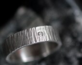 Palladium Band Hand Forged Ring with Ethical Diamond