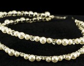 Tiara - Double Pearl and Crystal Tiara