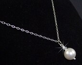 Flower Girl Pearl Wedding Necklace, Childs Pearl Necklace, Kids, Children, Simple Pearl Necklace