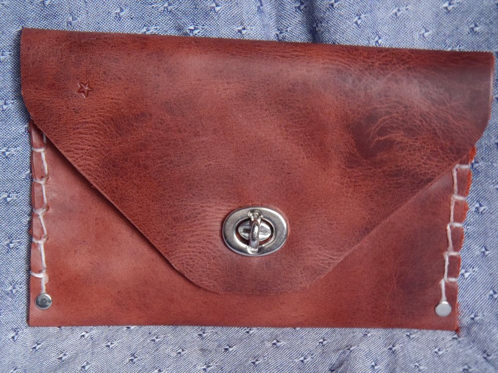 Small Red Leather Envelope
