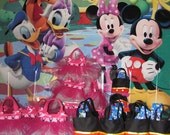 Disney Birthday Party Favor Tutu Tote Bags Mickey and Minnie Party Favor Bags
