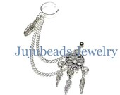 Dream Catcher Chain Ear Cuff