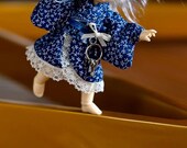 Blue Floral Jailer Wa-Loli Kimono for Puki Puki or Lati White