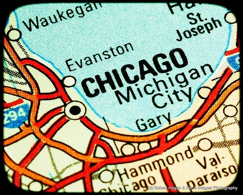 Chicago Illinois - The Windy City - See the USA Map Art - Travel Photography, Gift Idea