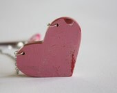 Recycled Skateboard Heart Necklace-Pink Peace and Hearts
