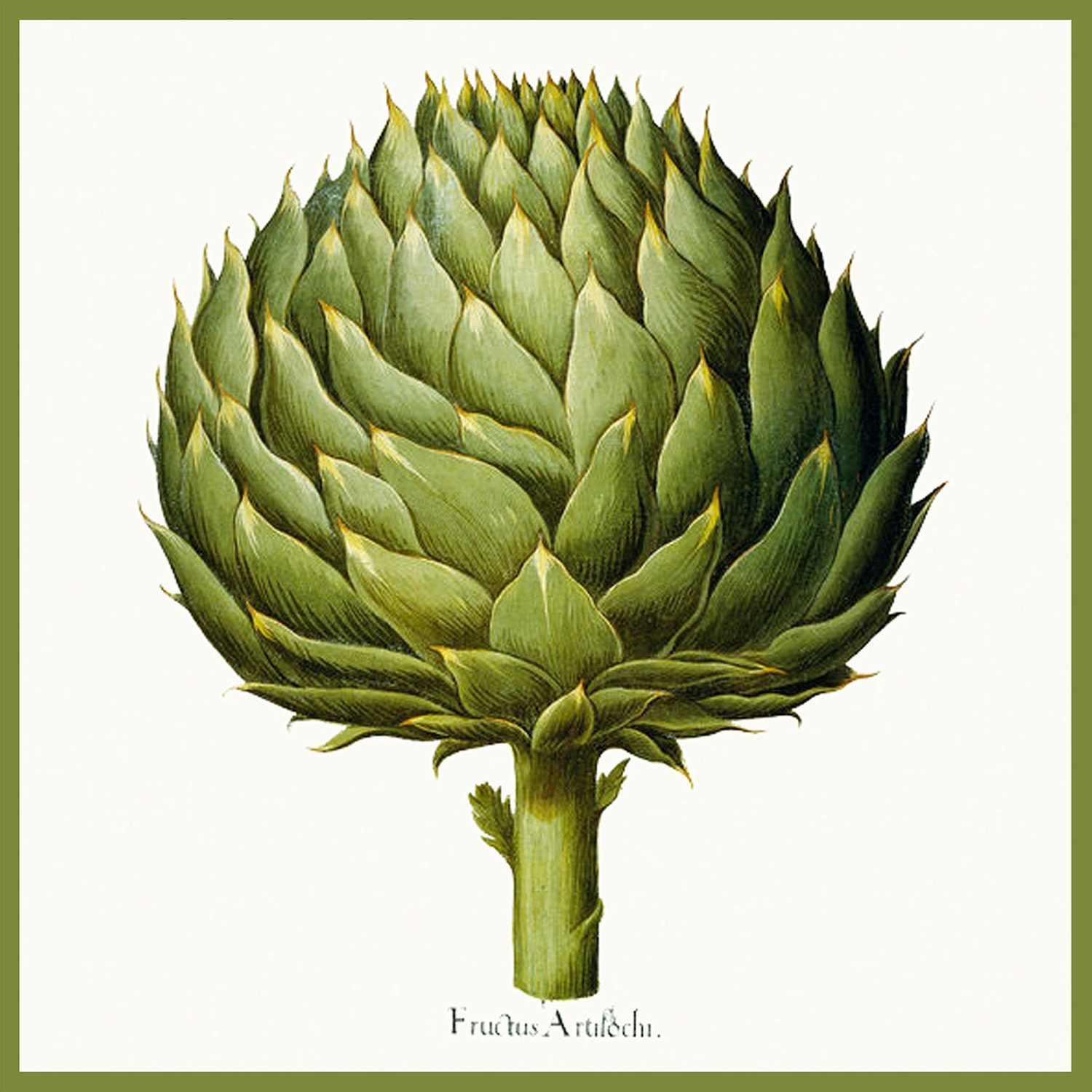 Gift for Mom - Springtime Artichoke Decoupage Plate.