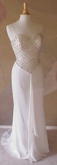 Style 3200 / White Special Occasion Dress / Strapless Evening Gown