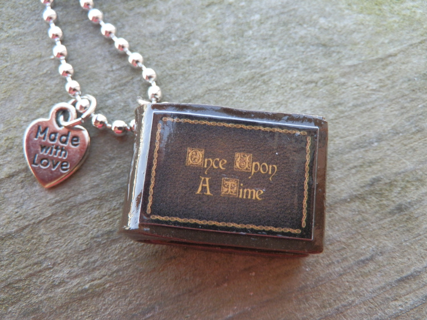 Once Upon A Time: Henry's Book Polymer Clay Pendant Necklace