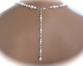 Bridal Jewelry - Pearl Necklace - Backdrop Necklace - Wedding Necklace - Wedding Jewelry