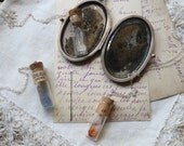 Custom Crystal Point Talisman (vintage vial, sterling silver chain and your choice of crystal)