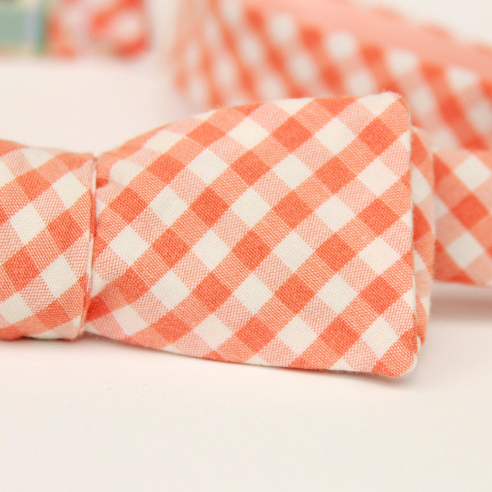 tangerine freestyle batwing bow tie
