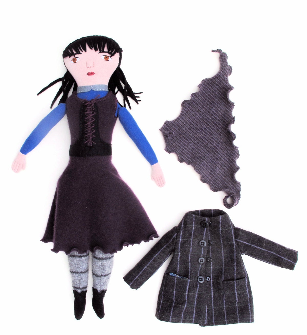 Goth Girl doll in purple
