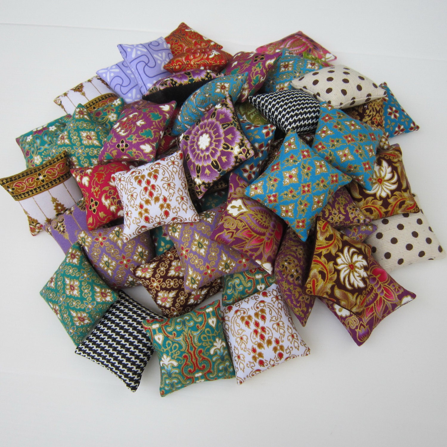 Wholesale 60 pc miniature decorative pillow Throw cushion dollhouse 1:6 scale