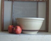 vintage McCoy 12 brown banded pottery bowl