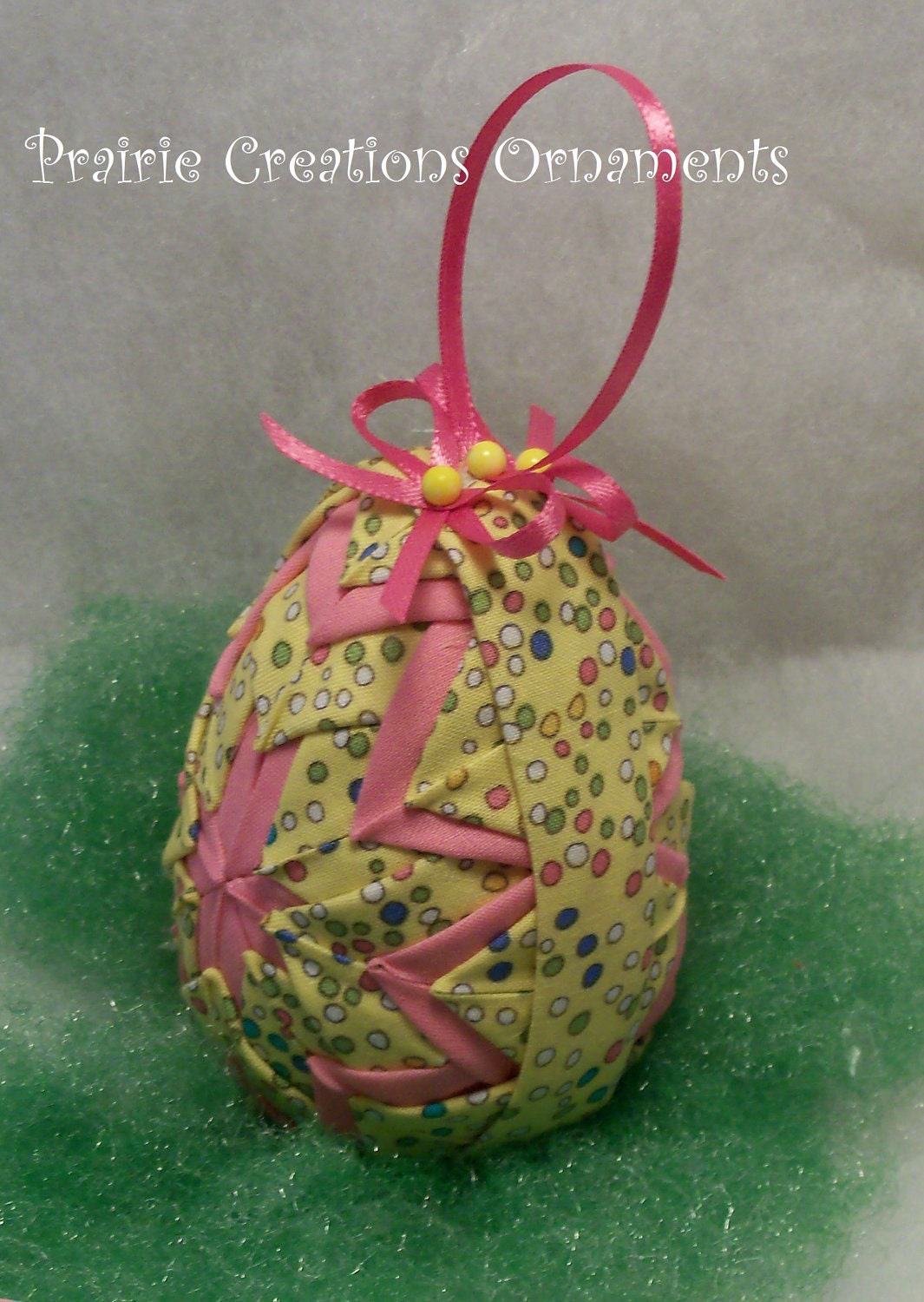 Quilted Ornament Easter Egg Pattern and Kit to Make Your Own