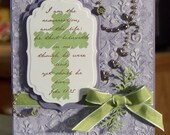 Handmade Card with Scripture and Cross, Stampin Up Renewed Faith