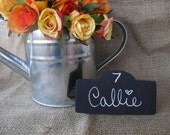 SET OF 10 Chalkboard Place Cards Buffet Signs Table Numbers - Item 1370