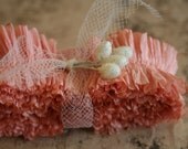 hand dyed crepe paper ruffles.....strawberry pink