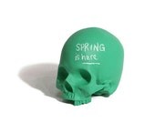 chalkboard skull in cool mint