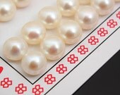 JJ109 -6mm-40pcs -Half-drilled -Fresh-water pearl