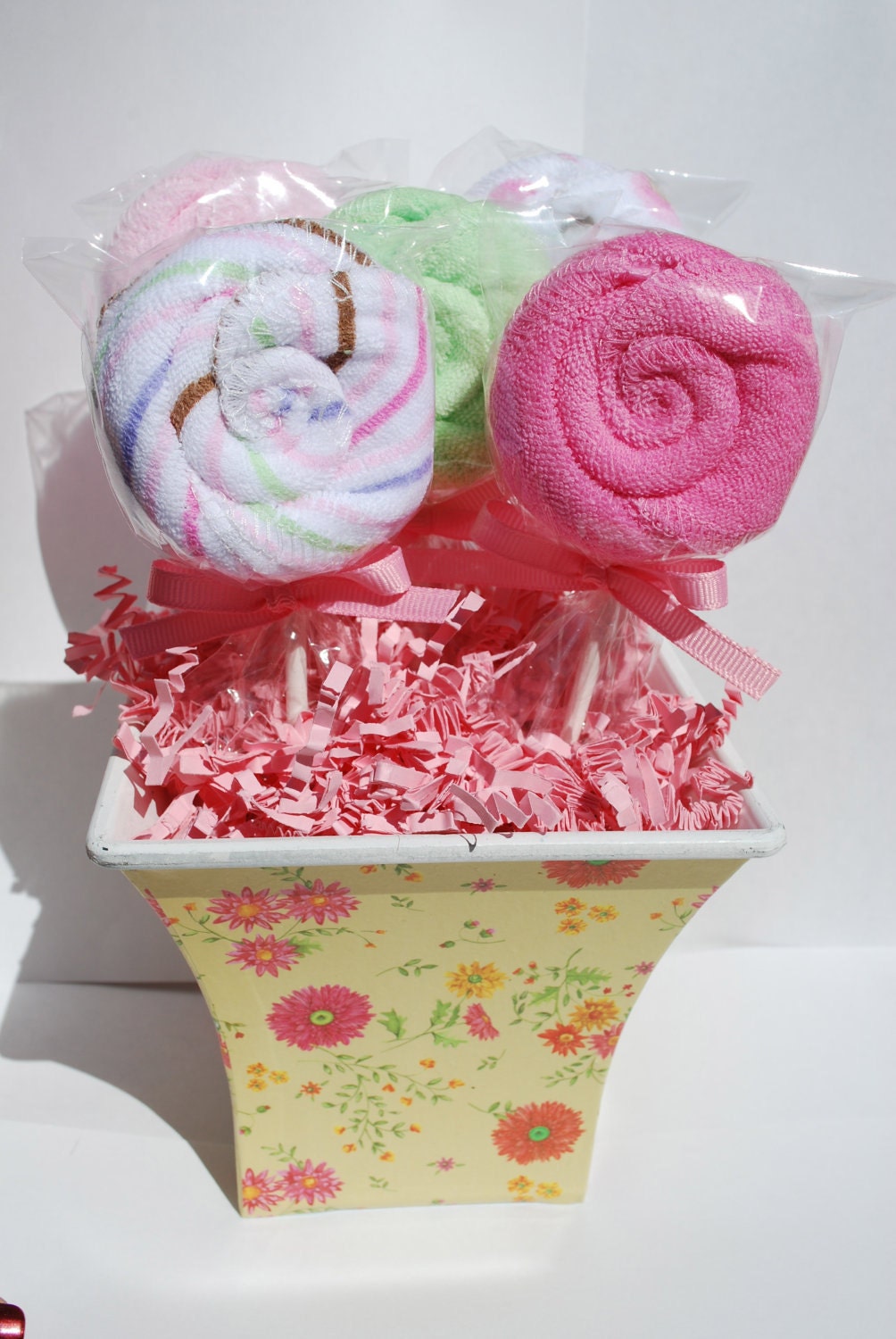 Washcloth Lollipops