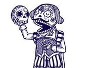 Shakespeare Calavera Limited Edition Gocco Serigraph