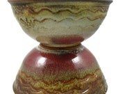Pair of Clay Bowls - Handmade Wheel Thrown Ceramic Stoneware Pottery - Ships Today