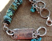 Turquoise and Sterling silver Chunky Bracelet