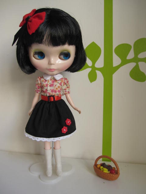 Set skirt and shirt for Blythe - Little Lénie- OOAK