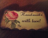 Labels  With  the  Words  Handmade  With  Love