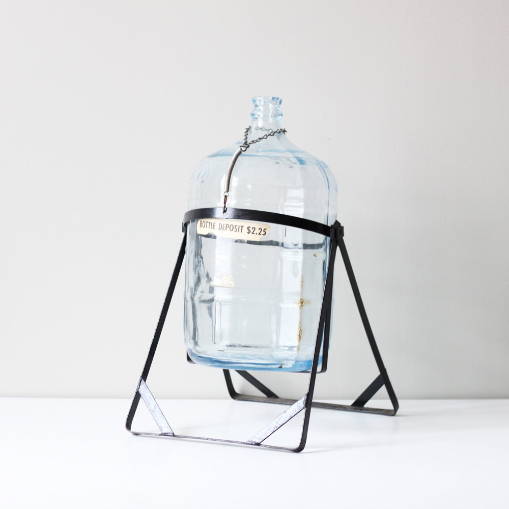 glass carboy with iron stand