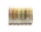 6 Tube Lip Balm Set - Gift it Coffee Bacon Mojito etc unisex vegan - my formulation from scratch- mix or match  LTD avail bonus read on