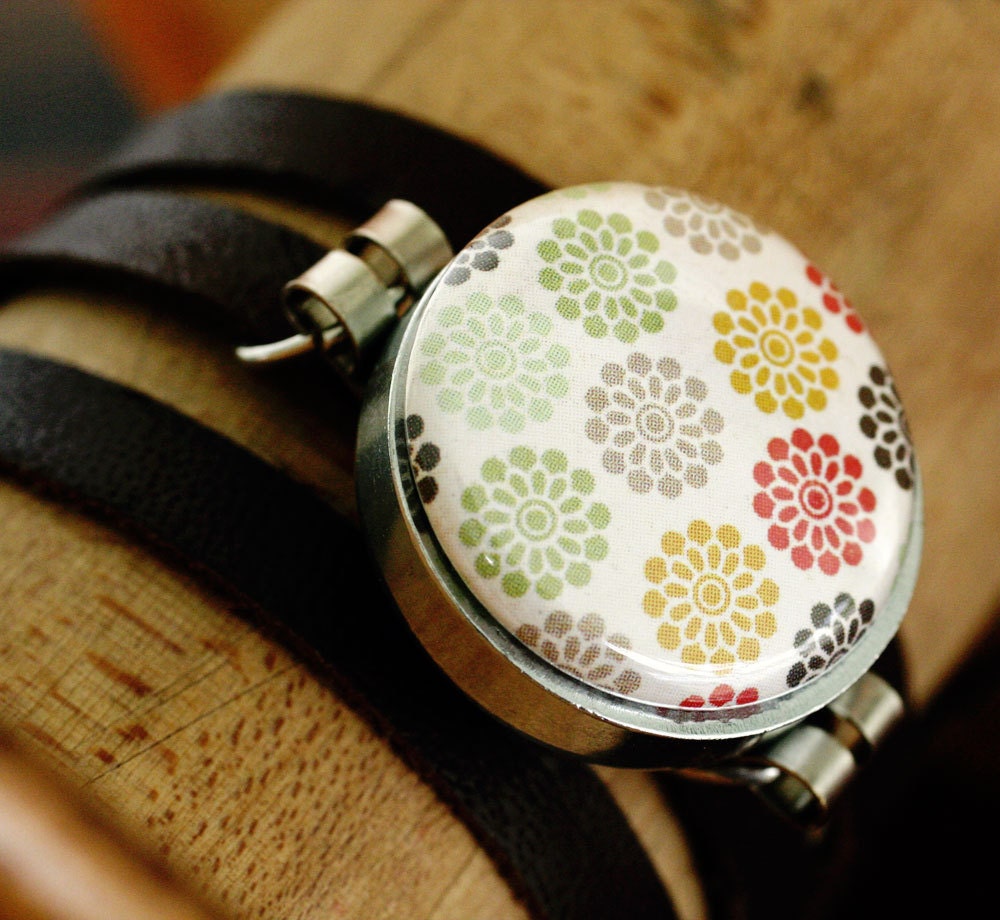 Interchangeable Magnetic Bracelet - Leather Wrap Band - Brown - Recycled by Polarity