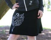 ON SALE Dancer Skirt 100 Percent Organic Cotton Black LARGE