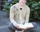 Branch Hoodie Organic Cotton Zip Sweatshirt Olive LARGE