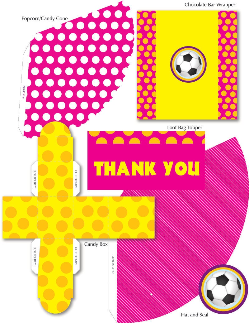 Soccer Birthday Party Cupcake Wrappers